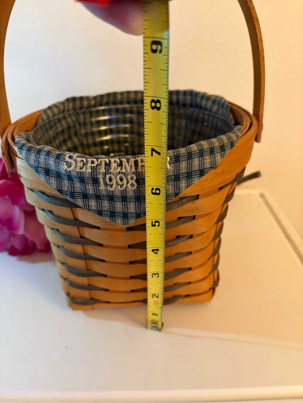 Vintage Longaberger 1998 Crawford Barn Homestead Basket, Liner & Protector